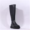 Wonders XFly Platform Long Boot - Black Leather